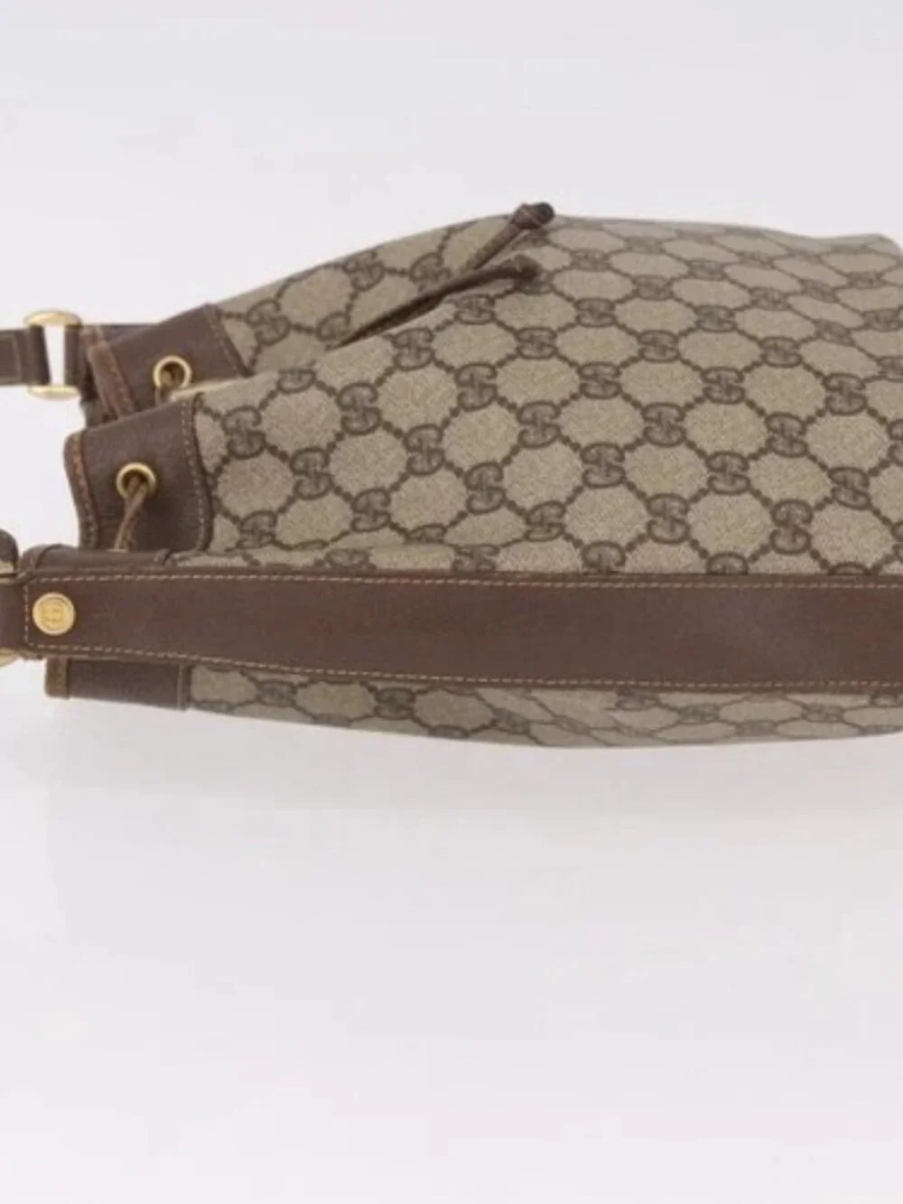 GUCCI GG Supreme Purse Shoulder Bag PVC Beige Gold 001 115 6179 4023 Auth 187851